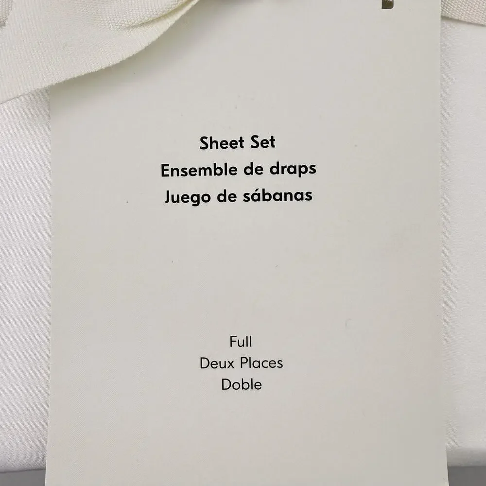 West Elm Silky TENCEL Sheet Set FULL / DOUBLE White Lyocell Deep Pocket New